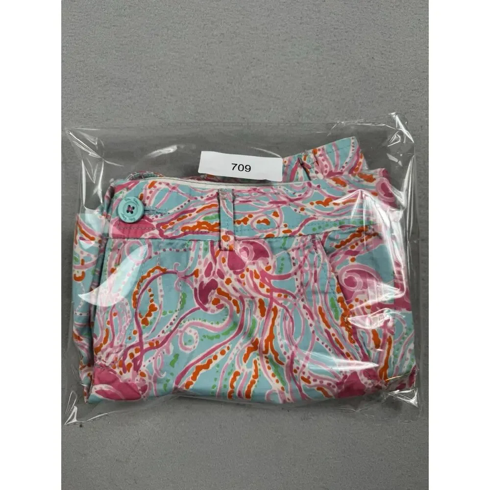 Lilly Pulitzer Buttercup Scallop Hem Shorts Size 6 Blue Pink Jelly’s Be Jammin - Picture 15 of 15